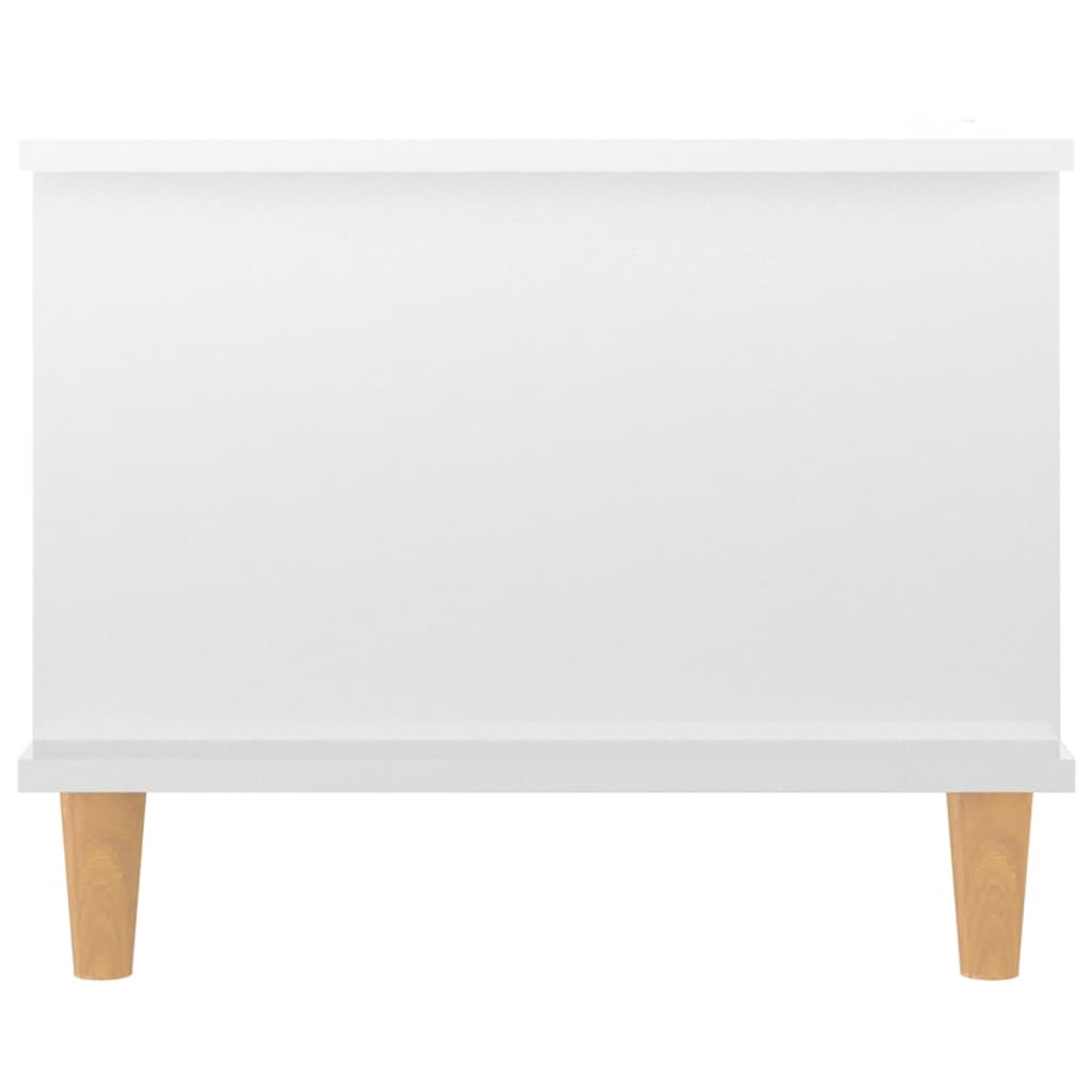 vidaXL Măsuță de cafea, alb extralucios, 90x50x40 cm, lemn compozit
