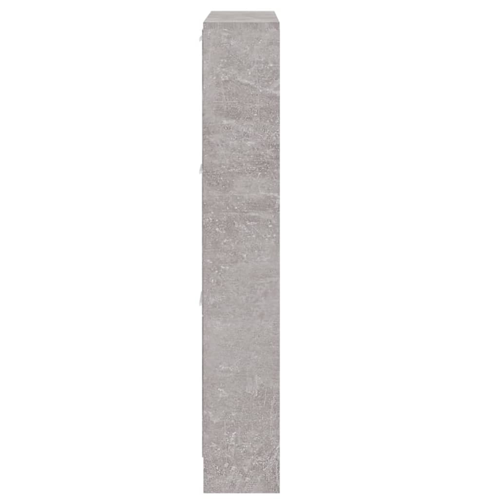 vidaXL Pantofar, gri beton, 59x17x108 cm, lemn compozit