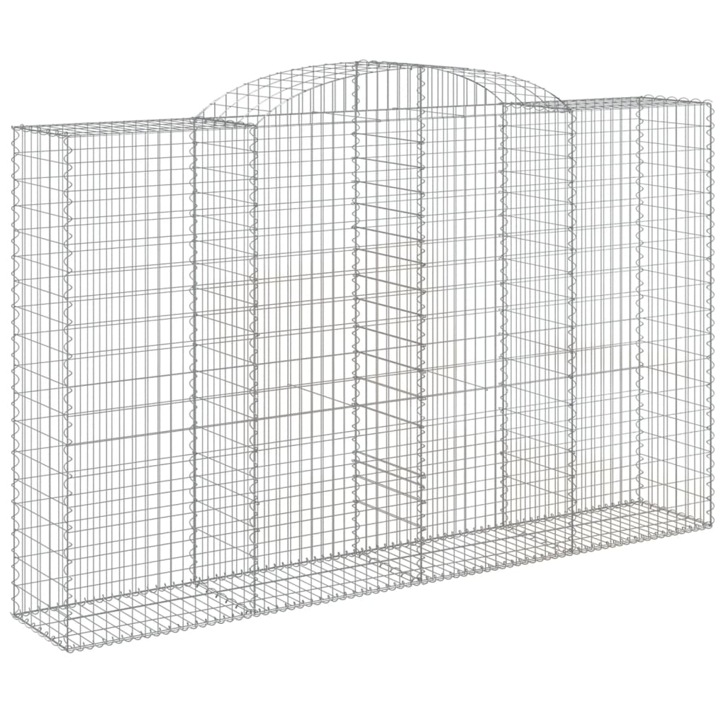 vidaXL Coș gabion arcuit, 300x50x180/200 cm, fier galvanizat