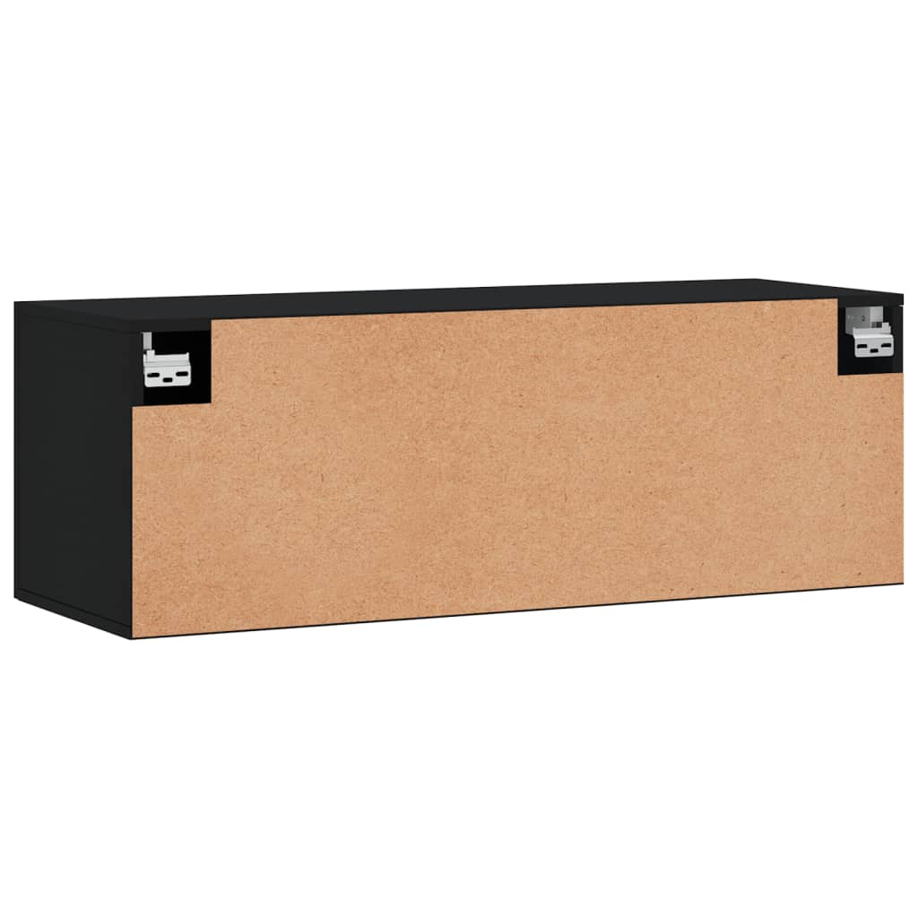 vidaXL Dulap de perete, negru, 100x36,5x35 cm, lemn compozit