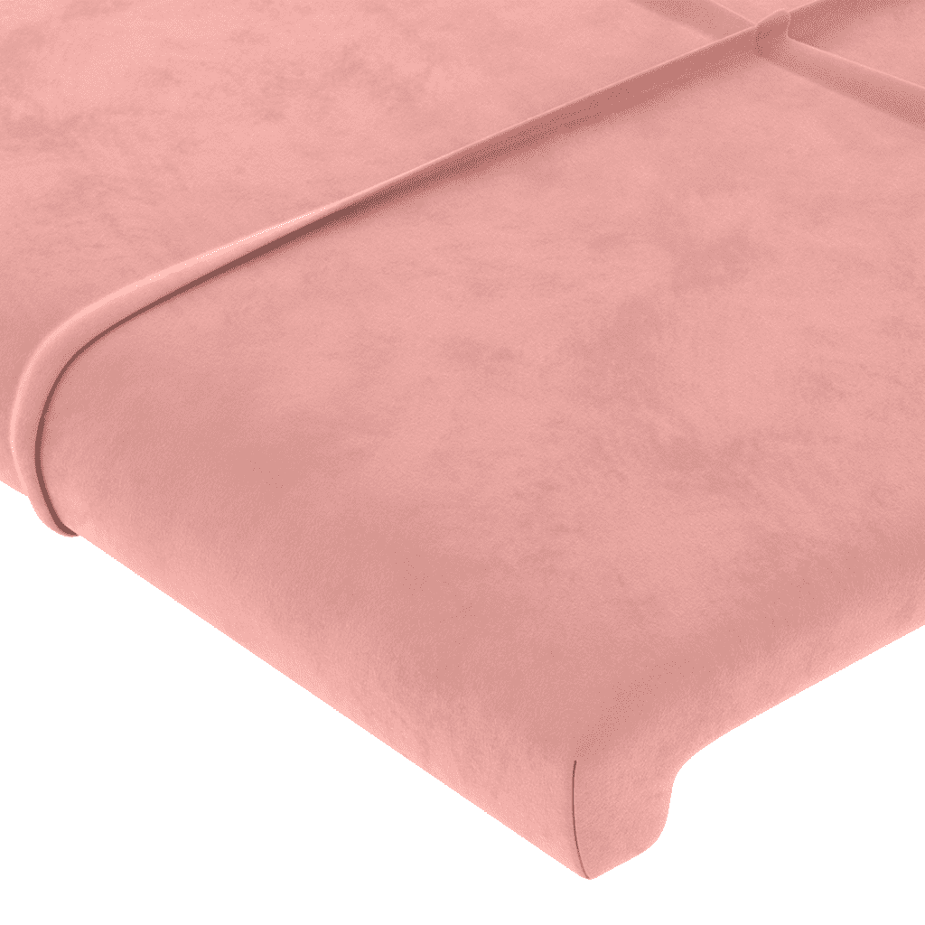 vidaXL Pat box spring cu saltea, roz, 100x200 cm, catifea