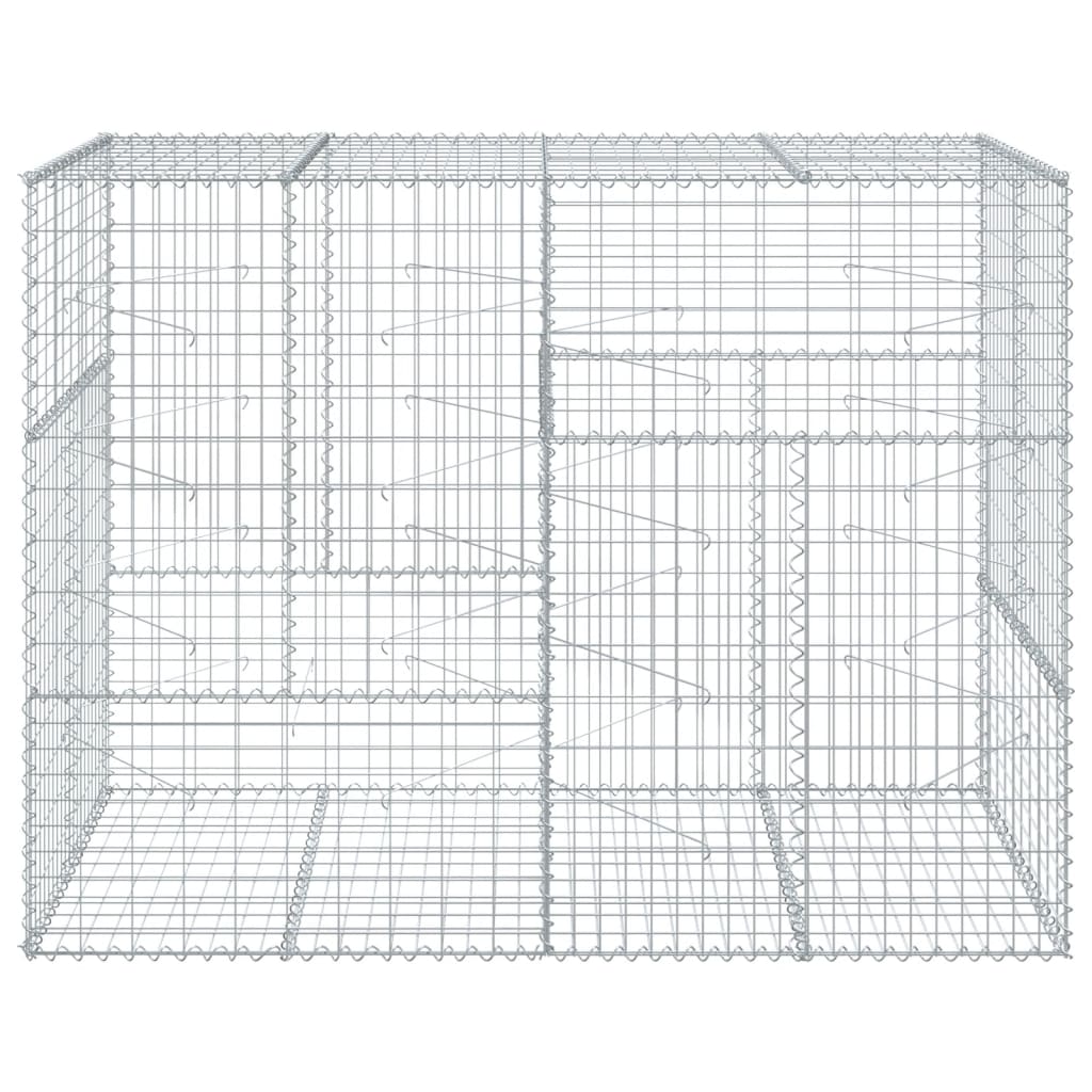 vidaXL Coș gabion cu capac, 200x100x150 cm, fier galvanizat