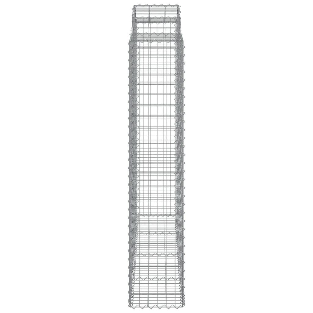 vidaXL Coșuri gabion arcuite, 15 buc 200x50x200/220cm, fier galvanizat