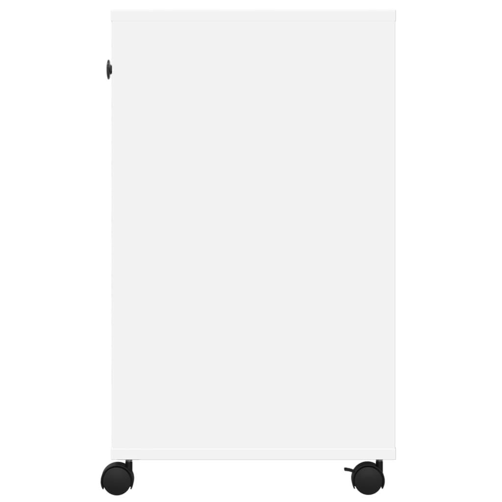 vidaXL Suport pentru imprimantă cu roți, alb, 60x40x68,5 cm