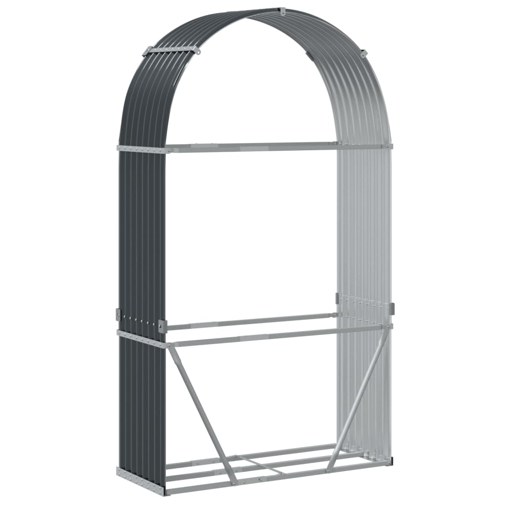 vidaXL Suport de bușteni, antracit, 120x45x210 cm, oțel galvanizat