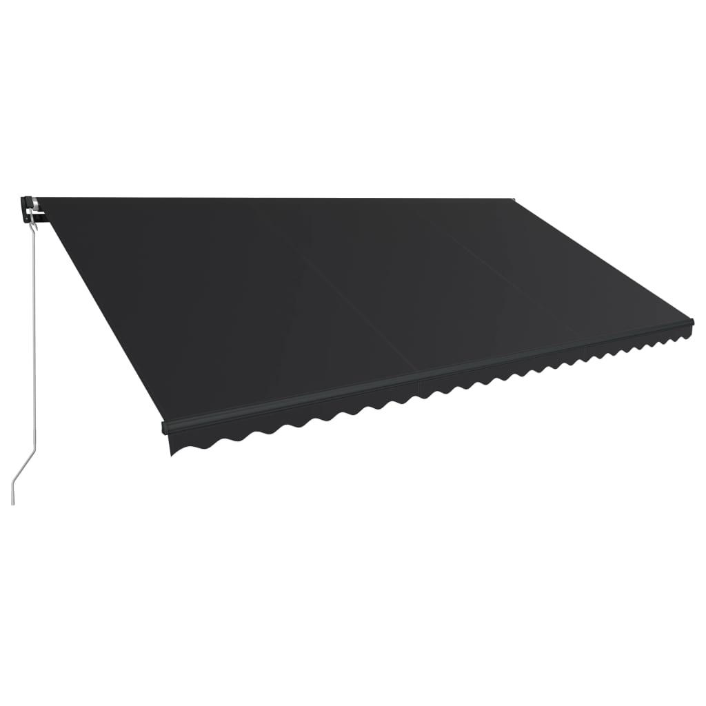 vidaXL Copertină retractabilă manual cu LED, antracit, 600 x 300 cm