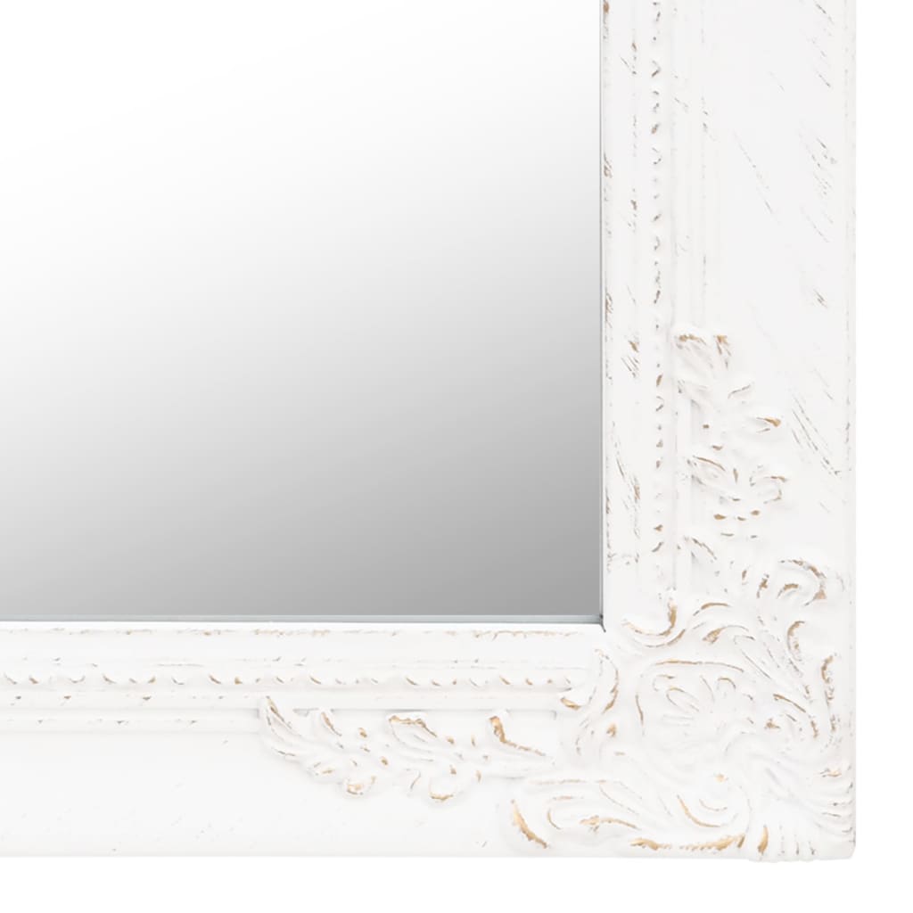 vidaXL Oglindă de sine stătătoare, alb, 45x180 cm
