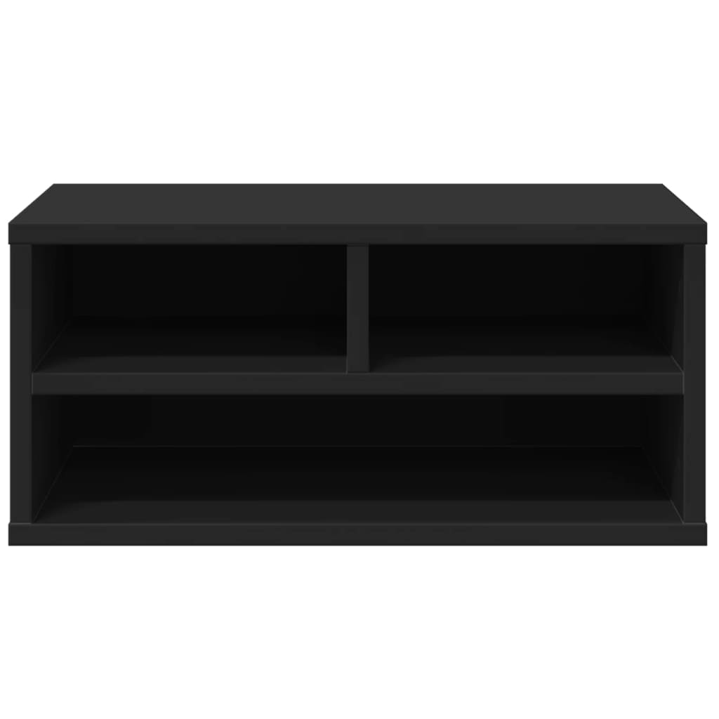 vidaXL Suport imprimantă, negru, 49x40x22,5 cm, lemn prelucrat