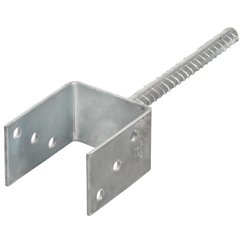 vidaXL Ancore de gard, 6 buc., argintiu, 8x6x30 cm, oțel galvanizat