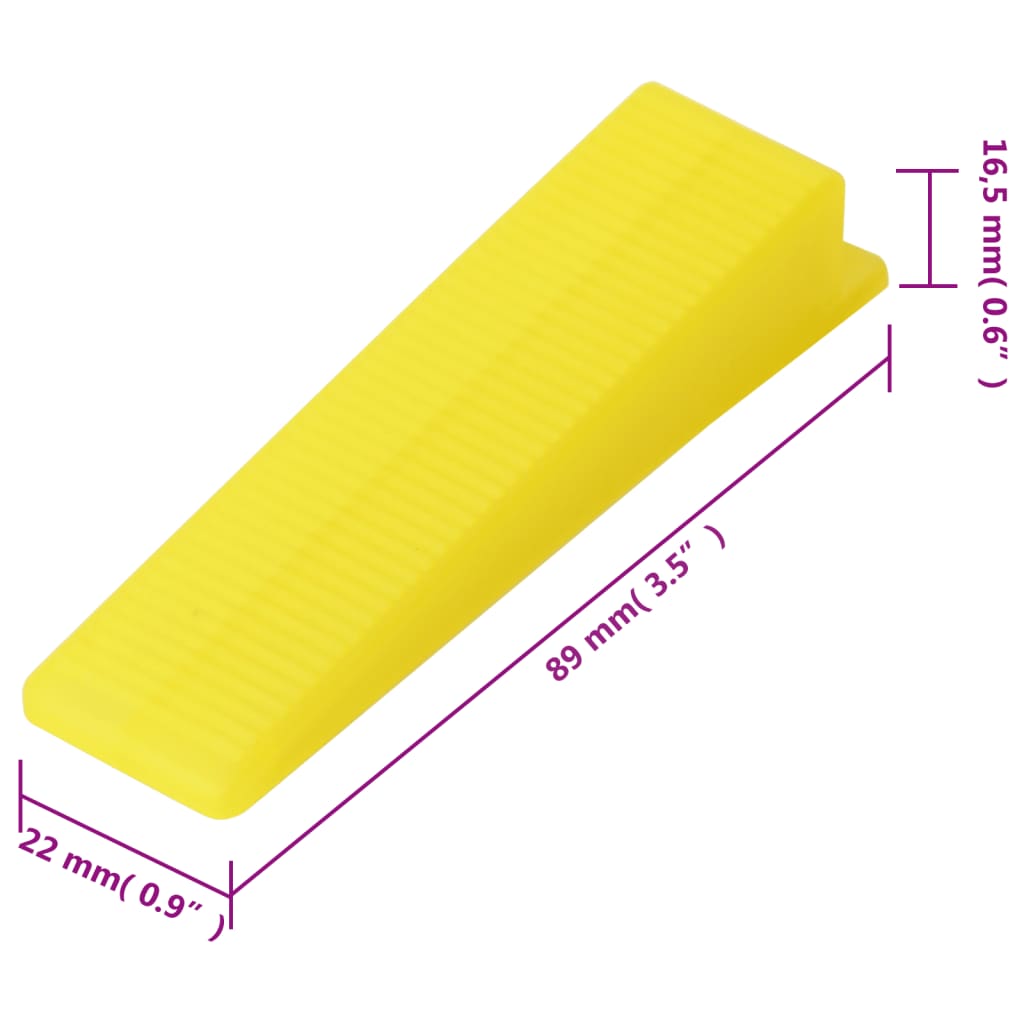 vidaXL Sistem de nivelare a plăcilor, 250 pene, 500 cleme, 3 mm