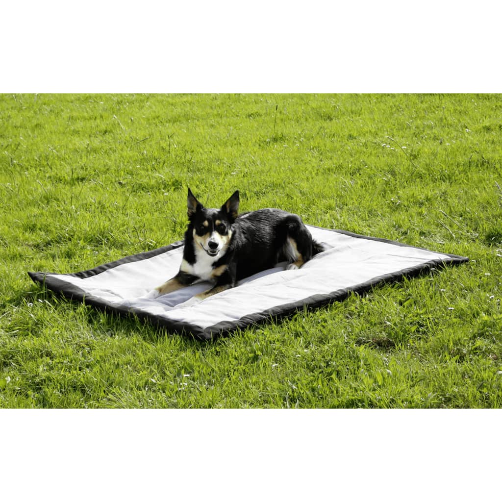Kerbl Pătură de călătorie pentru câini, 140x100 cm, gri și negru 81265