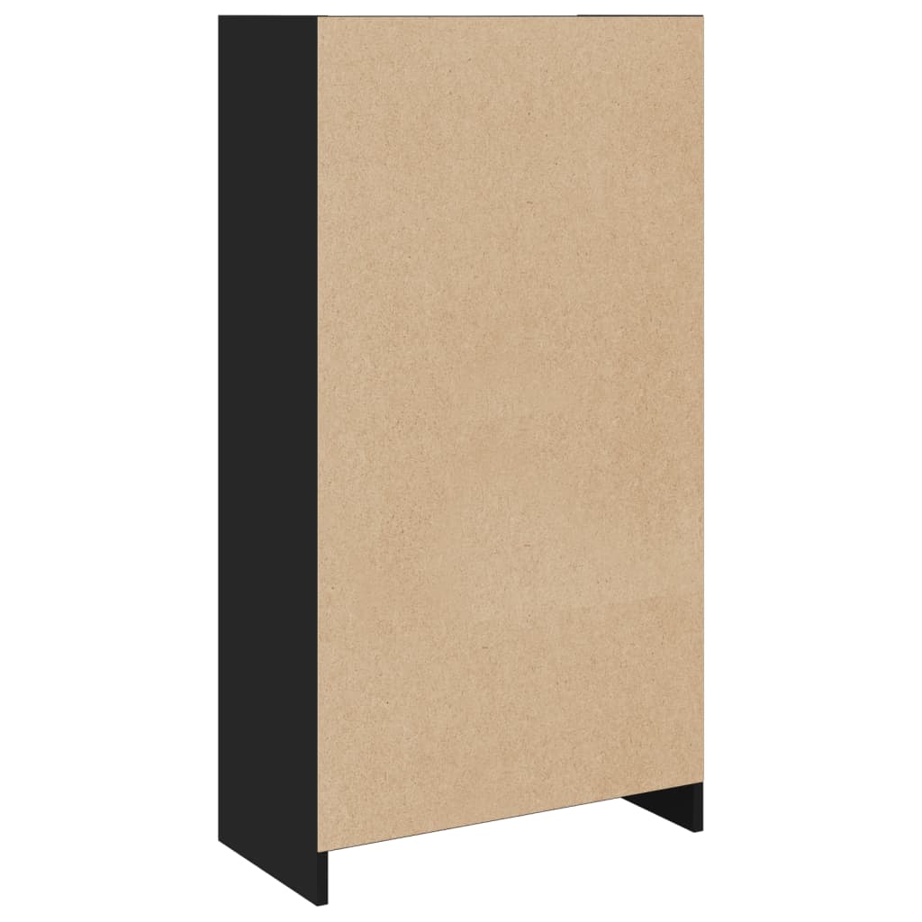 vidaXL Bibliotecă, negru, 57x28,5x107,5 cm, lemn prelucrat