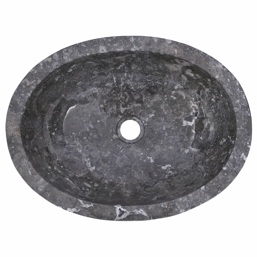 vidaXL Chiuvetă, gri, 53x40x15 cm, marmură