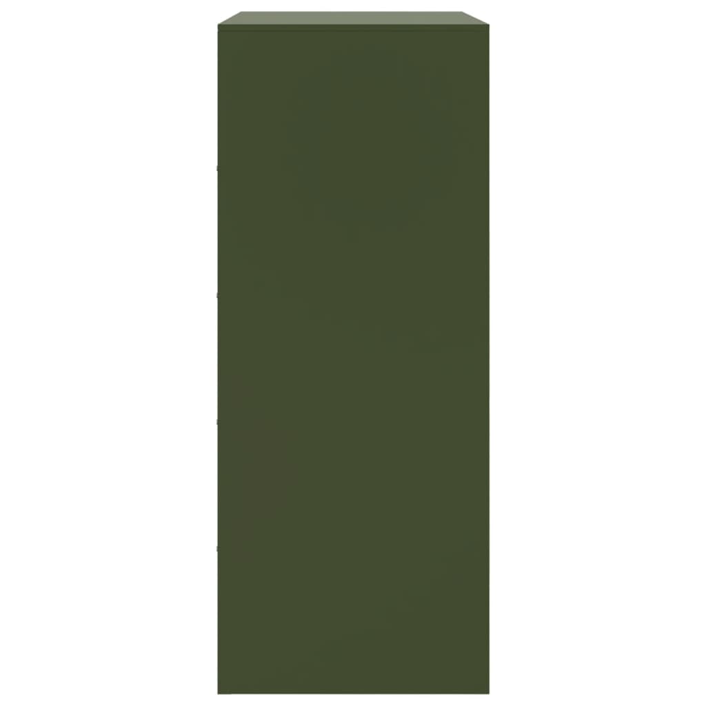 vidaXL Dulap înalt verde măslină 67x39x95 cm oțel