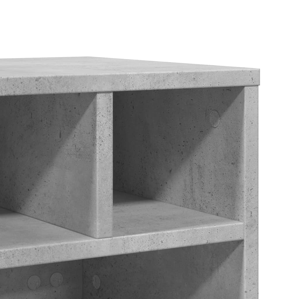 vidaXL Suport pentru imprimantă cu roți, gri beton, 41x32x34,5 cm