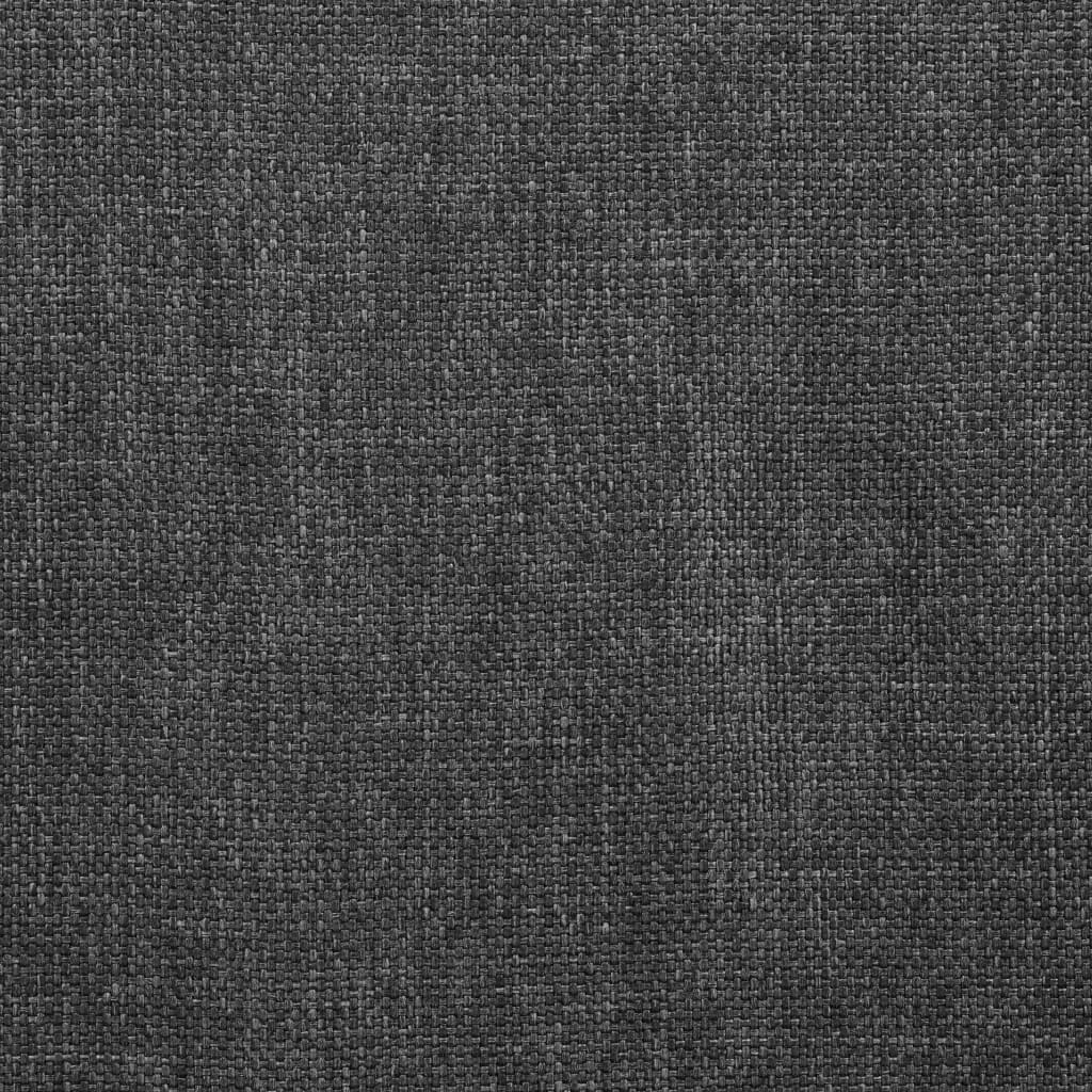 vidaXL Scaune de bucătărie, 2 buc., gri închis, material textil