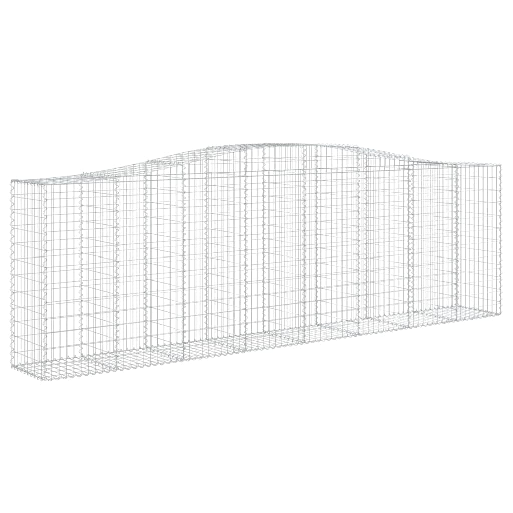 vidaXL Coș gabion arcuit 400x50x120/140 cm fier galvanizat