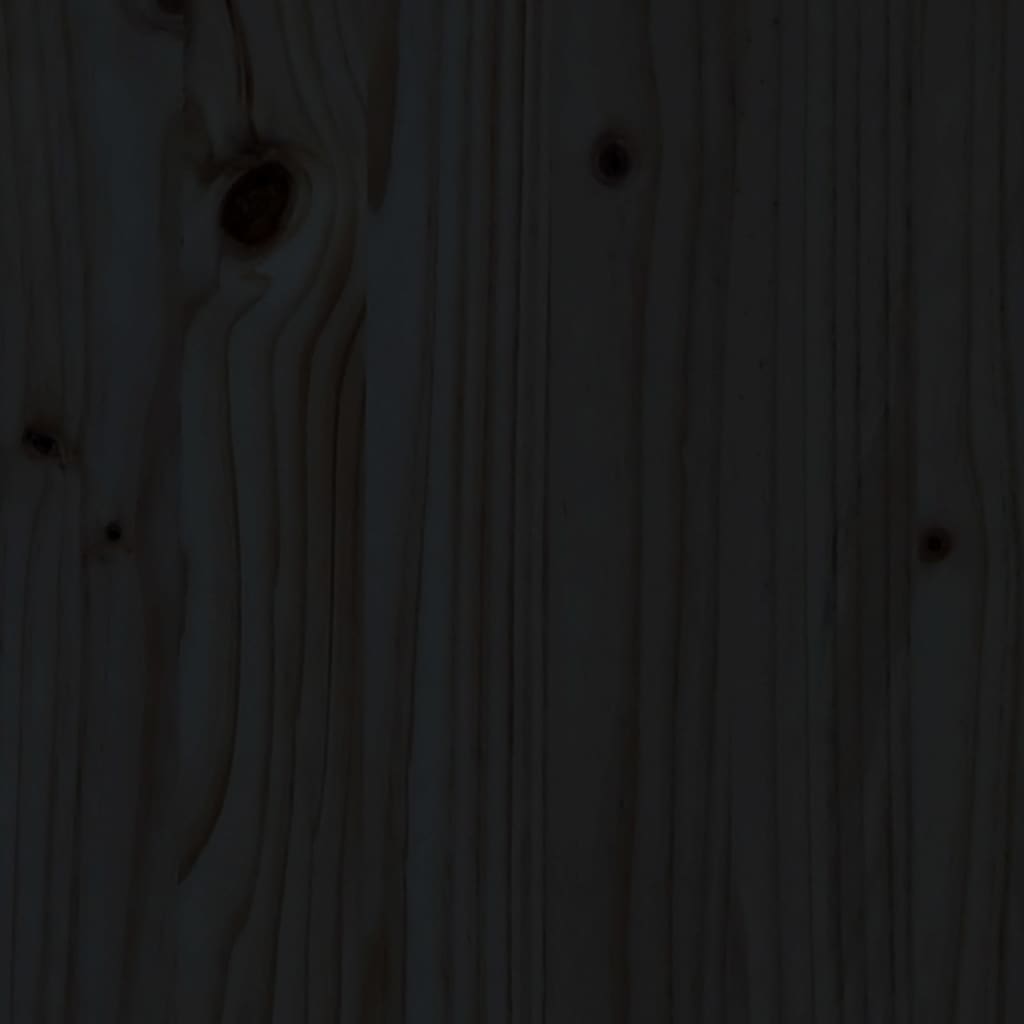 vidaXL Taburet de grădină, negru, lemn masiv de pin