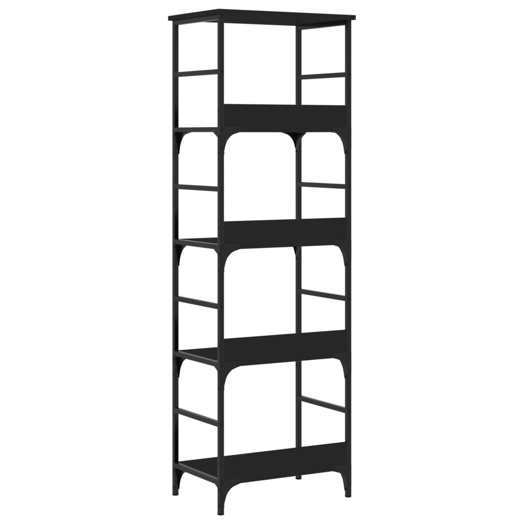 vidaXL Bibliotecă, negru, 50x33x153 cm, lemn prelucrat