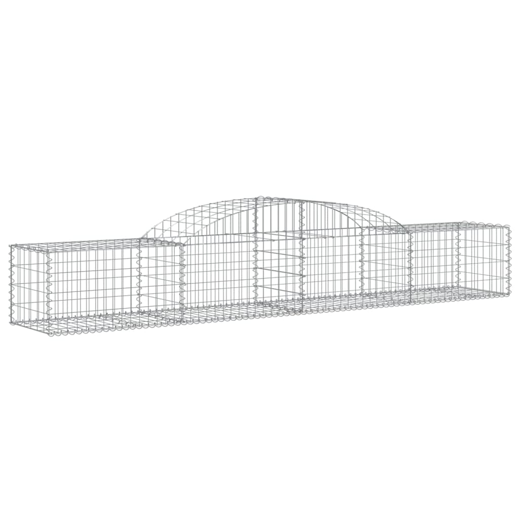 vidaXL Coșuri gabion arcuite, 20 buc., 300x50x40/60cm, fier galvanizat