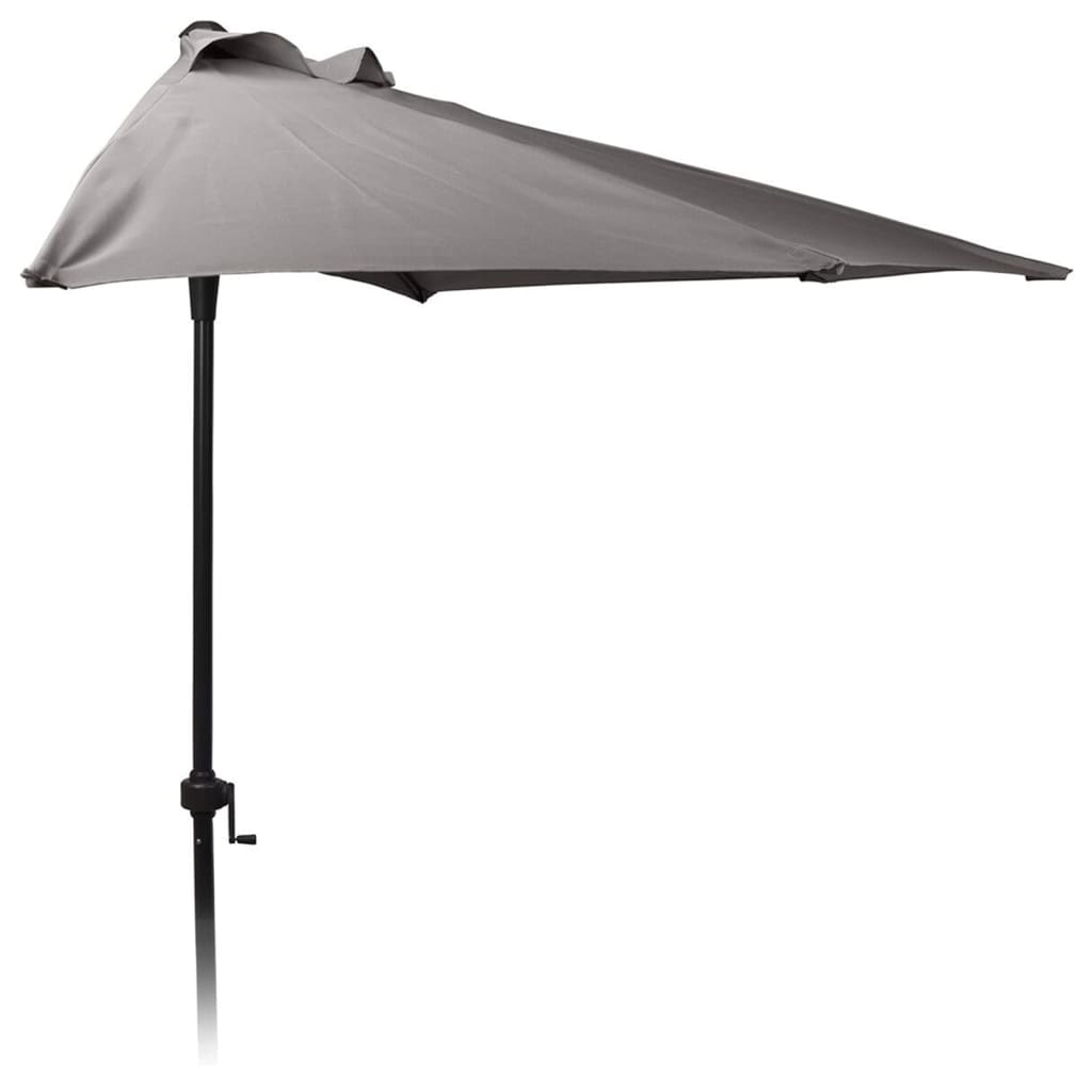 ProGarden Umbrelă de soare, gri cărbune, 250 cm, semirotundă