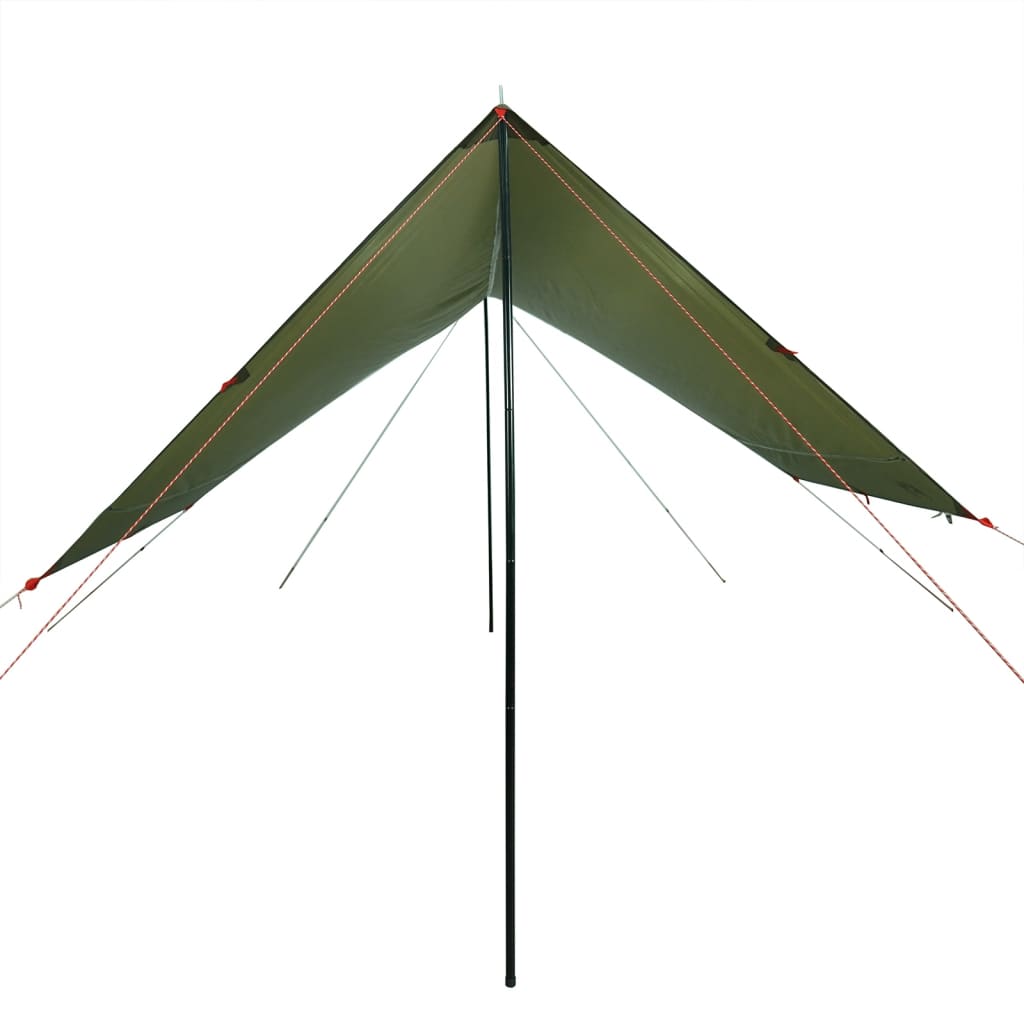 vidaXL Prelată de camping verde măsliniu, 438x376x212 cm, impermeabilă