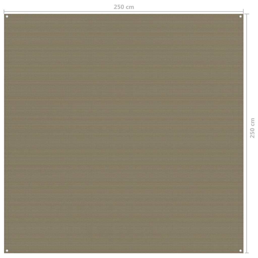 vidaXL Covor pentru cort, gri taupe, 250x250 cm