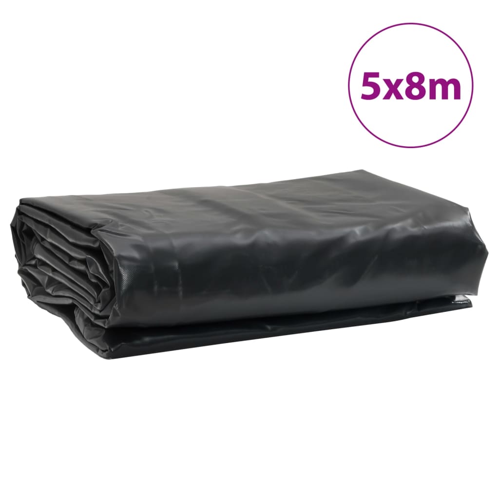 vidaXL Prelată, negru, 5x8 m, 650 g/m²