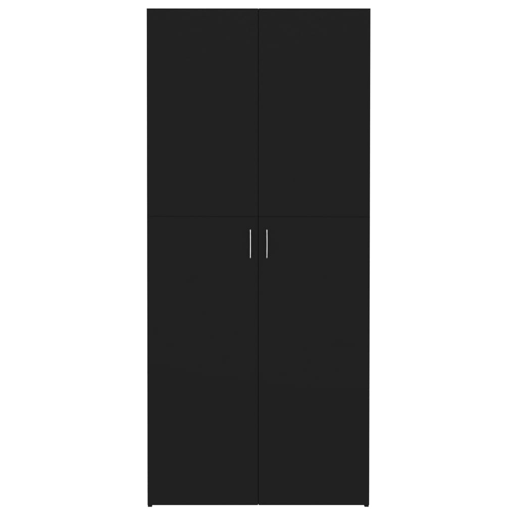 vidaXL Pantofar, negru, 80x35,5x180 cm, lemn prelucrat