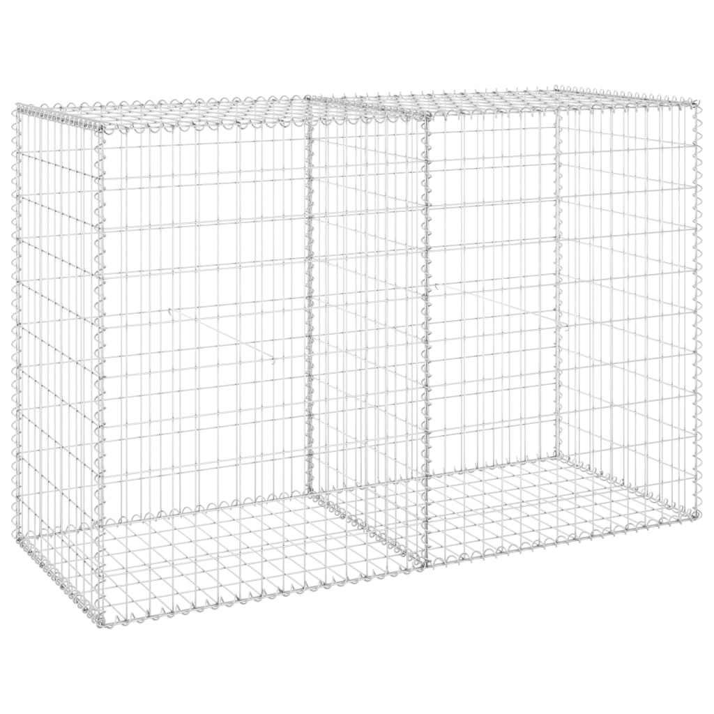 vidaXL Perete gabion cu capace, 150 x 60 x 100 cm, oțel galvanizat