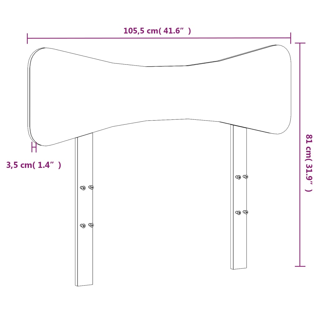 vidaXL Tăblie de pat, alb, 100 cm, lemn masiv de pin