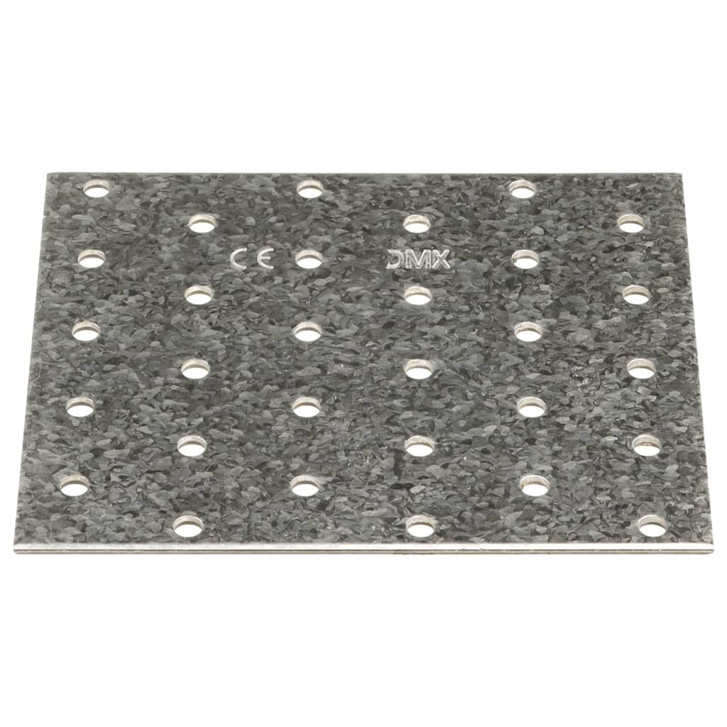 vidaXL Plăci perforate, 20 buc., 2 mm, 120x100 mm, oțel galvanizat