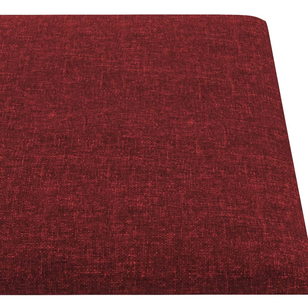 vidaXL Panouri de perete 12 buc. roșu vin 90x15 cm textil 1,62 m²