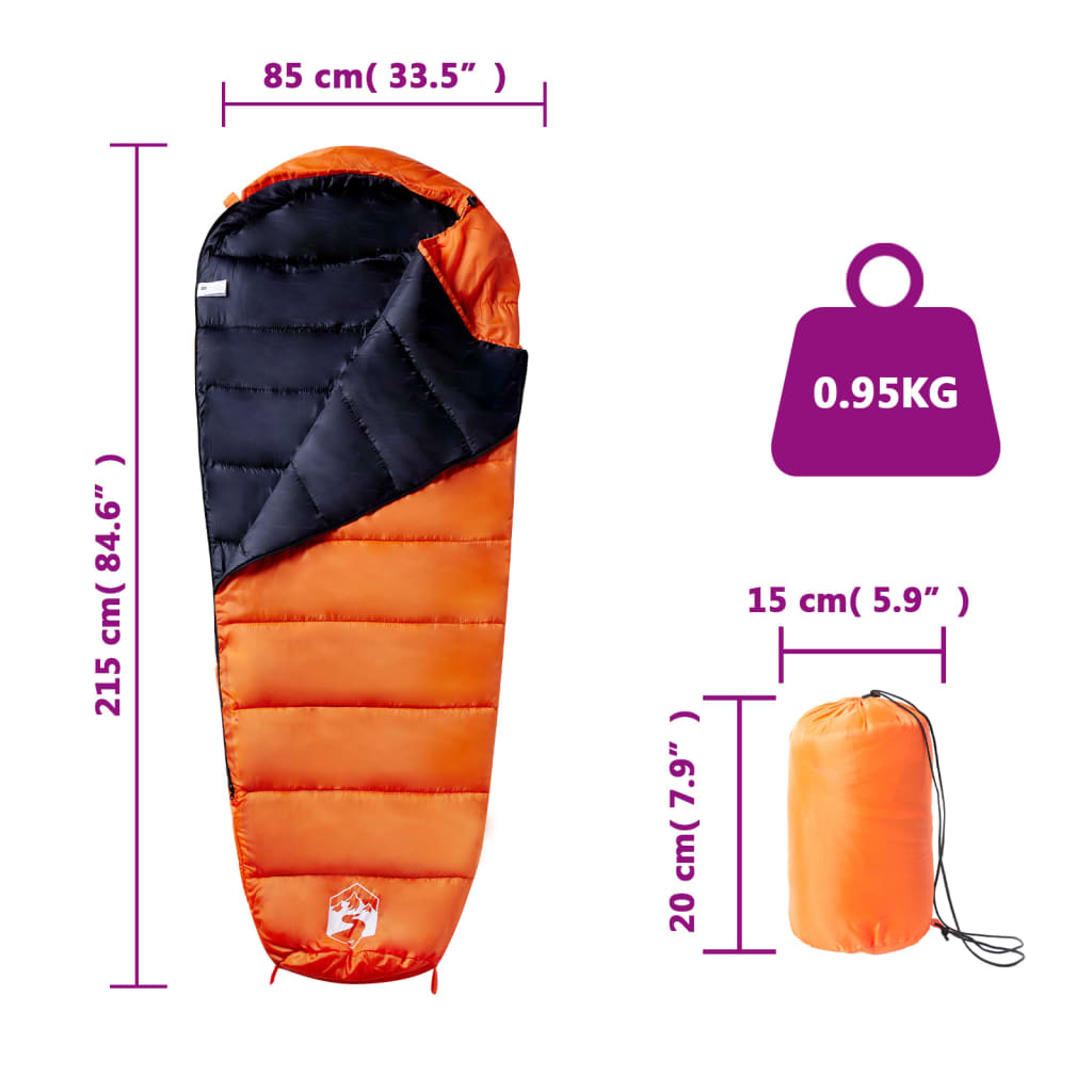 vidaXL Sac de dormit tip mumie pentru adulți de camping, 3 anotimpuri