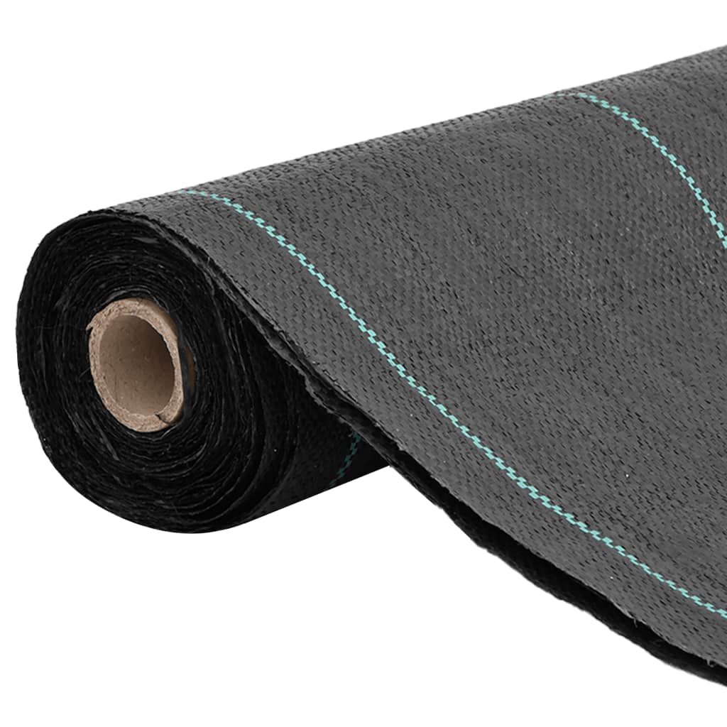 vidaXL Membrană antiburuieni, negru, 1,5x25 m, PP