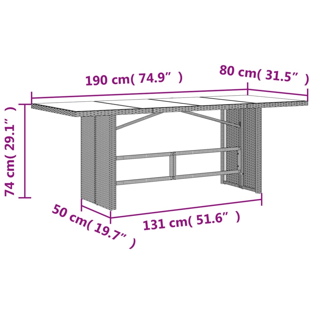 vidaXL Set mobilier de grădină cu perne, 7 piese, negru, poliratan