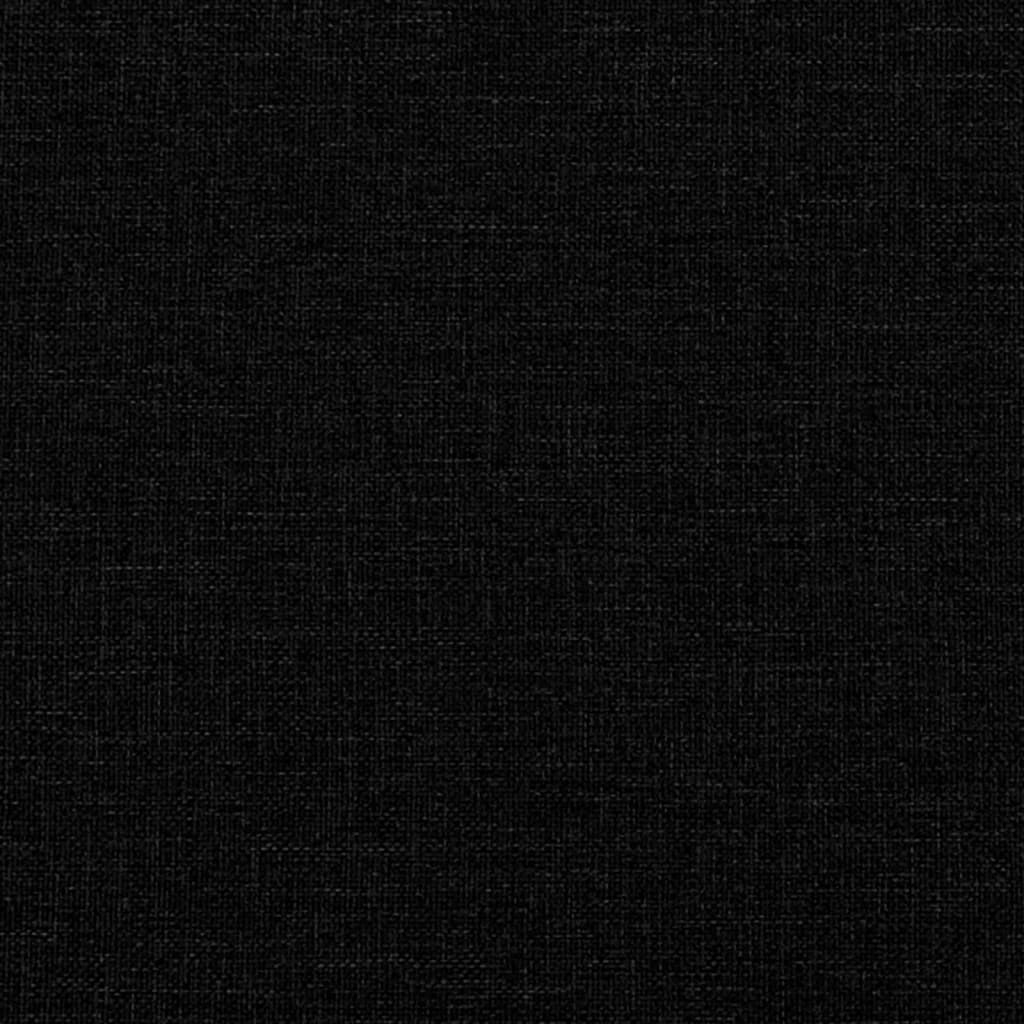 vidaXL Cadru de pat cu lumini LED, negru, 120x200 cm, textil