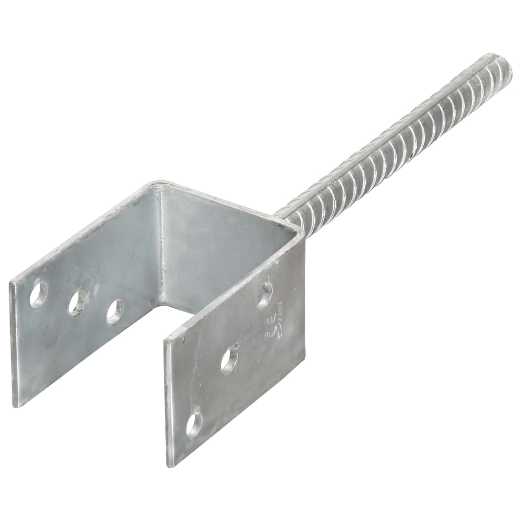 vidaXL Ancore de gard, 6 buc., argintiu, 7x6x30 cm, oțel galvanizat