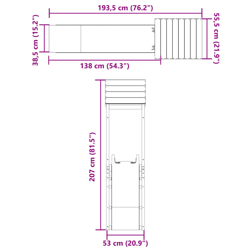 vidaXL Set de joacă pentru exterior, lemn de pin impregnat