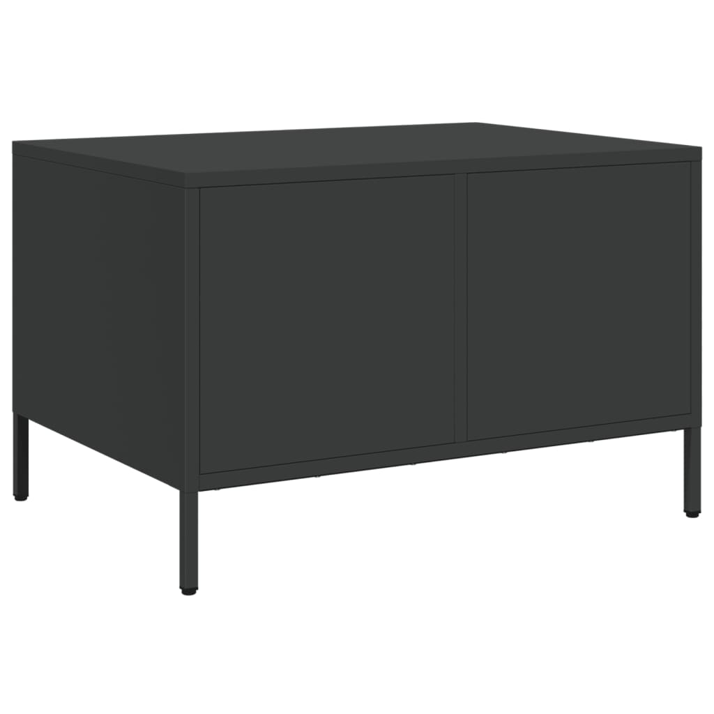 vidaXL Dulap TV, negru, 68x50x43,5 cm, oțel laminat la rece