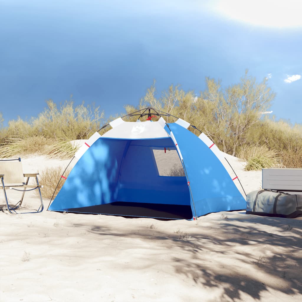 vidaXL Cort camping 2 persoane albastru azur impermeabil setare rapidă