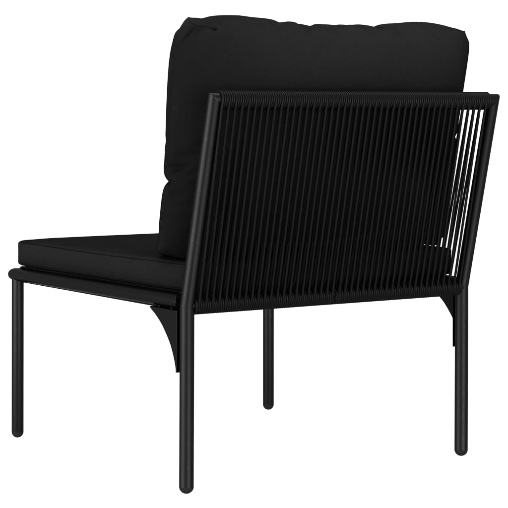 vidaXL Set mobilier de grădină cu perne, 8 piese, negru, PVC