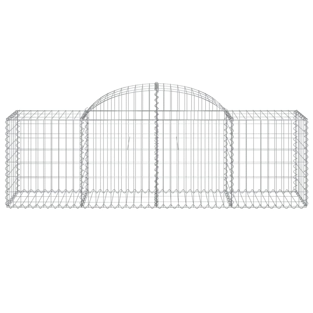 vidaXL Coșuri gabion arcuite 11 buc, 200x50x60/80 cm, fier galvanizat