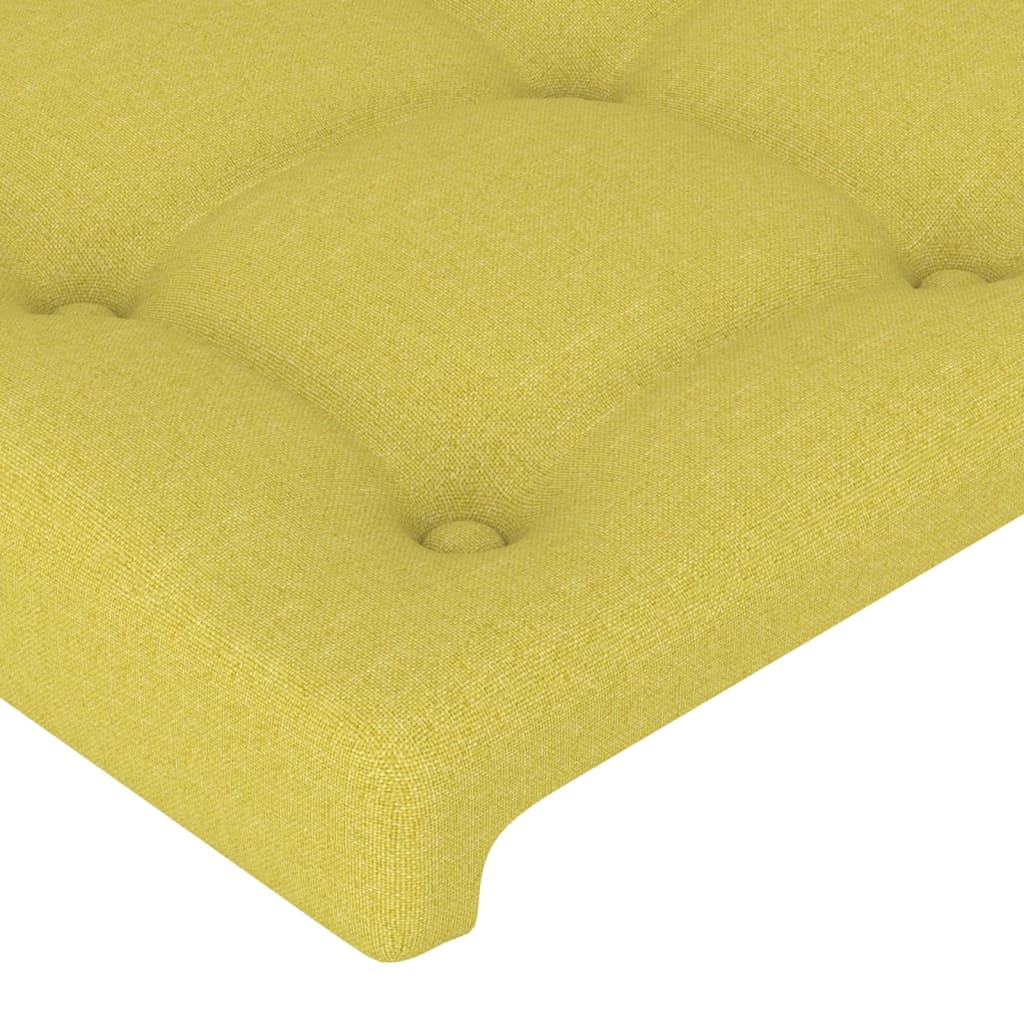 vidaXL Tăblie de pat cu aripioare verde 103x16x78/88 cm textil