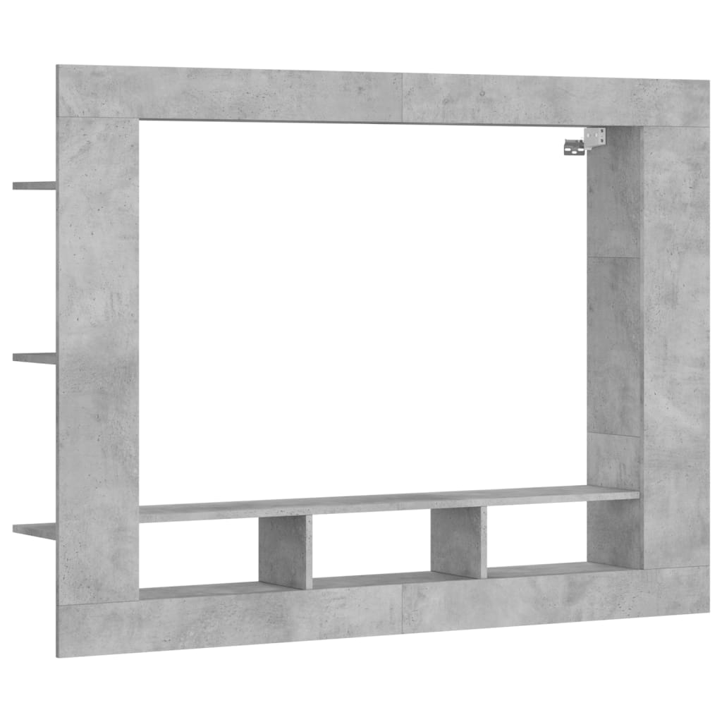 vidaXL Comodă TV, gri beton, 152x22x113 cm, lemn prelucrat