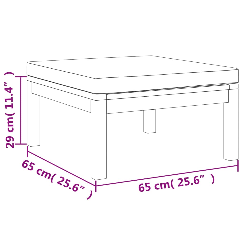 vidaXL Set mobilier grădină cu perne, 9 piese, lemn masiv de acacia