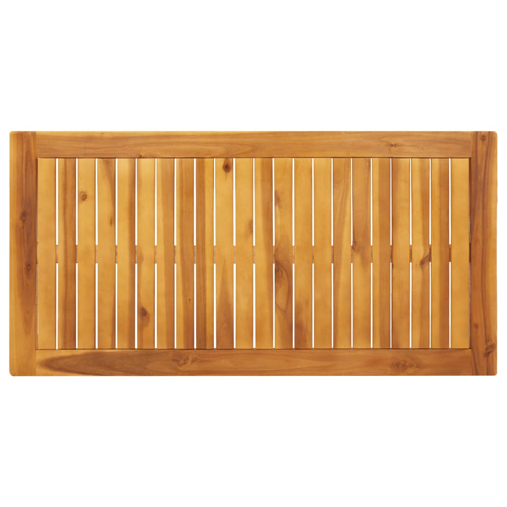 vidaXL Masă de grădină, 110x55x75 cm, lemn masiv de acacia