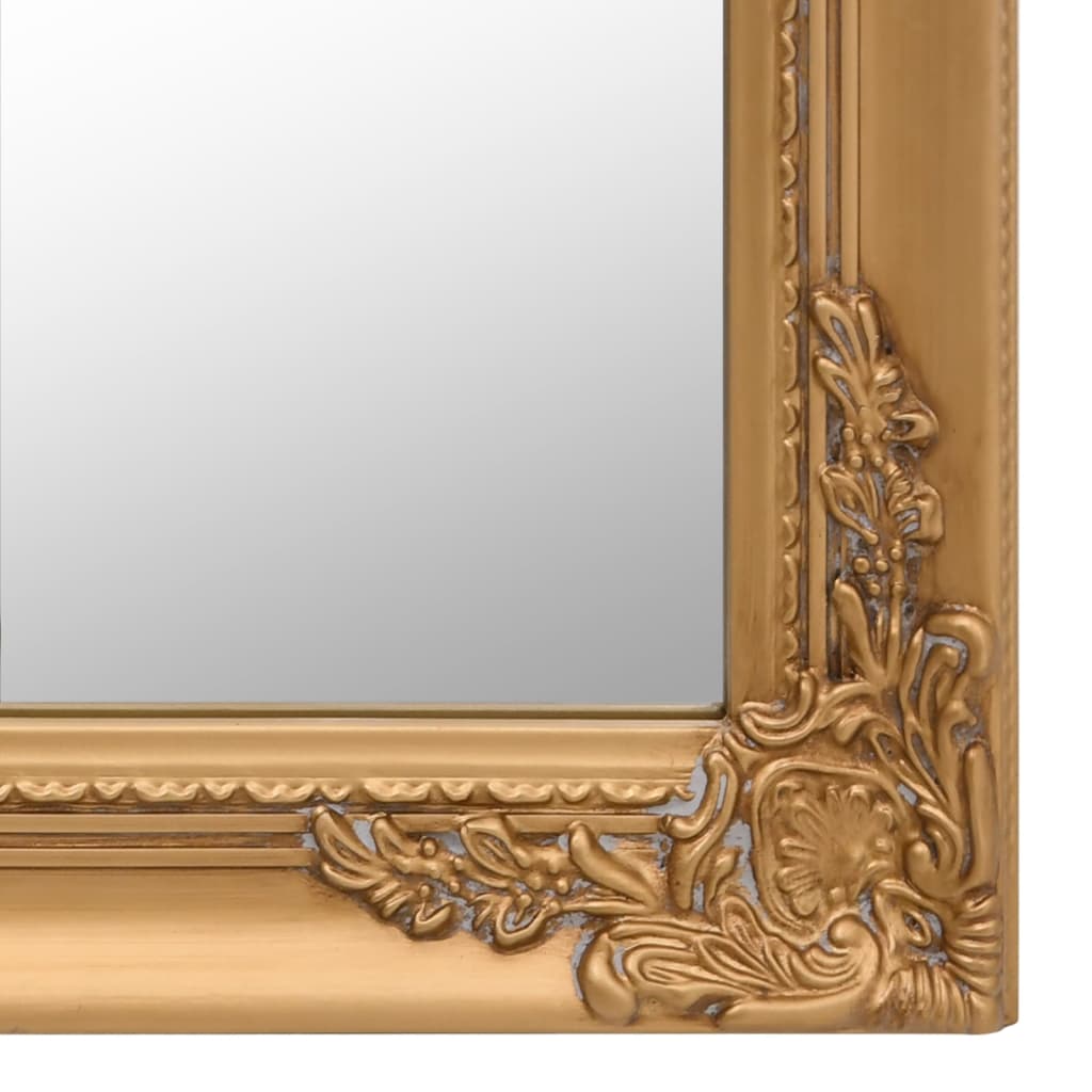 vidaXL Oglindă de sine stătătoare, auriu, 45x180 cm