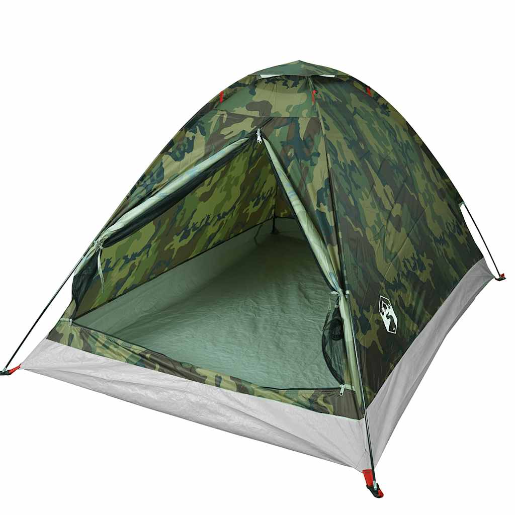 vidaXL Cort de camping cupolă pentru 2 persoane, camuflaj, impermeabil