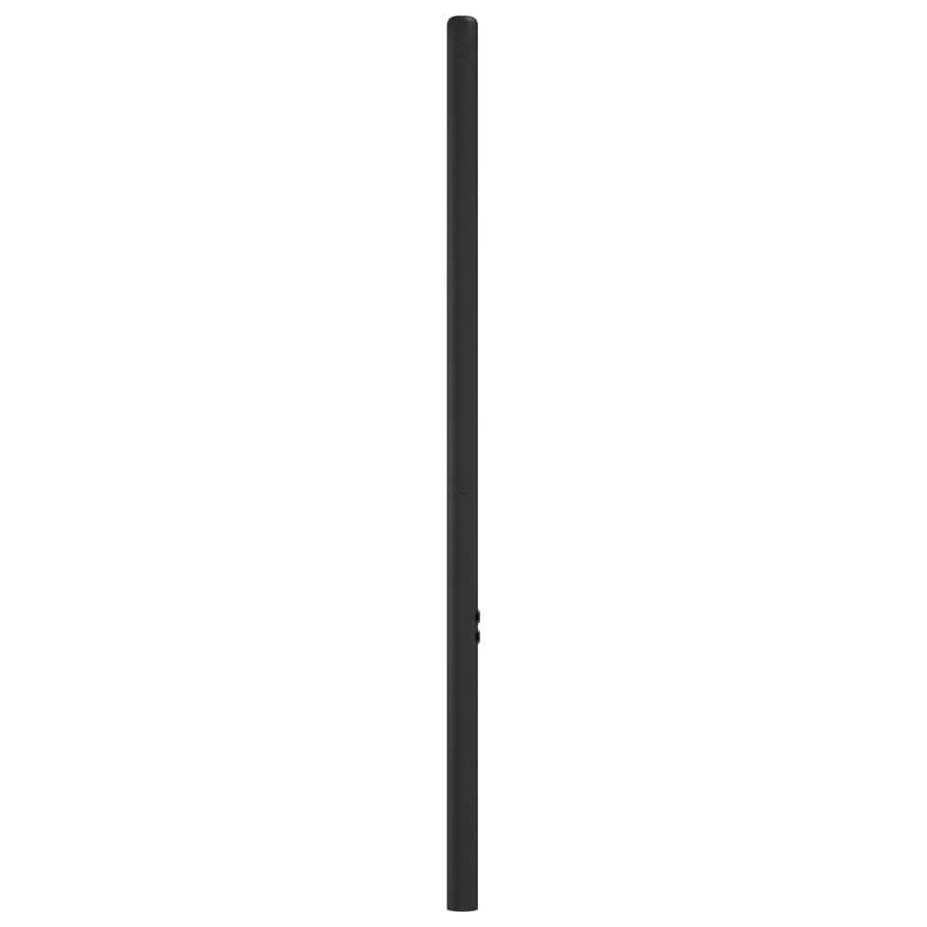 vidaXL Tăblie de pat metalică, negru, 75 cm